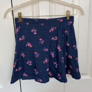 floral navy blue skirt